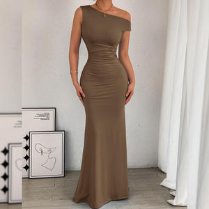 NUEVO Vestido Largo Informal para Mujer, Color Sólido, Espalda Descubierta, Estilo Tubo, Ajustado, 2026 - Product Image 5