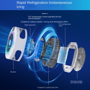 HKII pemegang ponsel semikonduktor, kontrol suhu cerdas AI, Radiator empat gigi, pemegang ponsel pendinginan - Product Image 3
