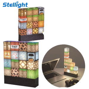 Nouvelle lampe créative DIY en blocs <span class=keywords><strong>de</strong></span> construction rectangulaires, personnalisable, moderne, lumière blanche chaude, LED ABS, veilleuse pour la maison - Product Image 1