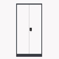 Casier métallique, armoire de rangement en acier, casier pour employés robuste avec barre de suspension, armoire verrouillable, placard