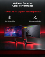 Monitor Curvo para Juegos de 34 Pulgadas, 165Hz, 1ms, 185Hz, 200Hz, para Uso Comercial en Fábricas, Proyectos de Cibercafés