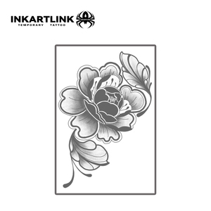 Autocollant de <span class=keywords><strong>tatouage</strong></span> semi-permanent personnalisé en gros, motif pivoine, style néo-traditionnel, à base de plantes, tenue 15 jours, pour bras et <span class=keywords><strong>épaule</strong></span> - Product Image 4