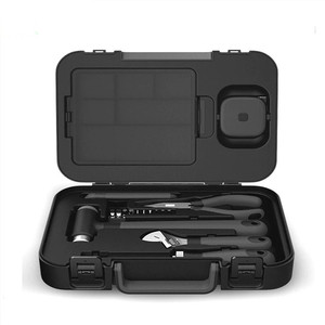 MIIIW DIY Tool Kit Toolbox General Household Hand Tool With Screwdriver Wrench Hammer Tape Plier Knife Repair Tools 16Pcs