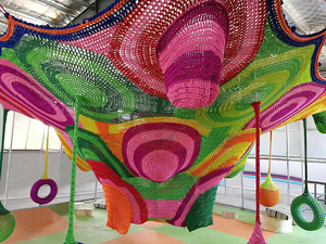 QXY Rete da Arrampicata Colorata Morbida per Esterni, Attrezzatura da Gioco per Parco Giochi, Percorso a Fune Multigiocatore per Bambini, Corda Galvanizzata - Product Image 6