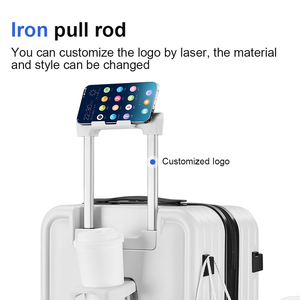 Tas Koper Perjalanan PC Carry-On dengan Cetak Kustom, Dilengkapi Tempat Cangkir dan Ponsel, Tahan Lama, Ringan, dan Beroda - Product Image 4