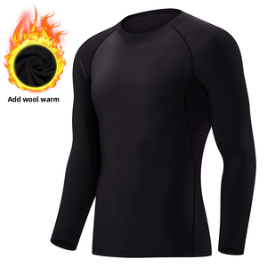 Maglietta Sportiva da Uomo Personalizzata a Compressione, Traspirante, Manica Lunga, Tinta Unita, Strato Base per <span class=keywords><strong>Body</strong></span> Building - Product Image 4