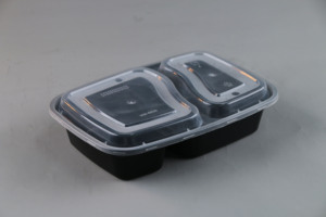 Nhà Máy Giao Hàng Phục Vụ Nhựa Văn Phòng Lò Vi Sóng An Toàn 2 Khoang Takeout Dùng Một Lần Ăn Trưa Hộp - Product Image 3