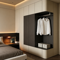 Armoire modulaire sur mesure avec éclairage LED, en bois MDF, design moderne, écologique, grande capacité, meubles pour la maison