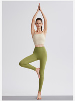 Leggings de sport pour femmes, taille S-3XL, double face brossée, contrôle du ventre, leggings souples et élastiques, couleur nude, pour la course à pied, le yoga