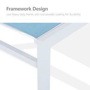 DB réglable en aluminium patio extérieur Double Chaise longue Style moderne loisirs salon arrière pour cour parc utilisation - Product Image 5