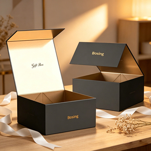 Caja de Regalo Magnética Plegable de Lujo de Cartón Rígido de Tamaño Personalizado con Tapa Magnética - Product Image 1