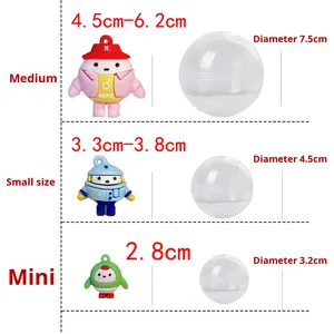 Transparent Pvc 32Mm Toy Egg Party <b>Doll</b> Children's One Two Yuan 45Mm Capsule Machine Gift - Product Image 2
