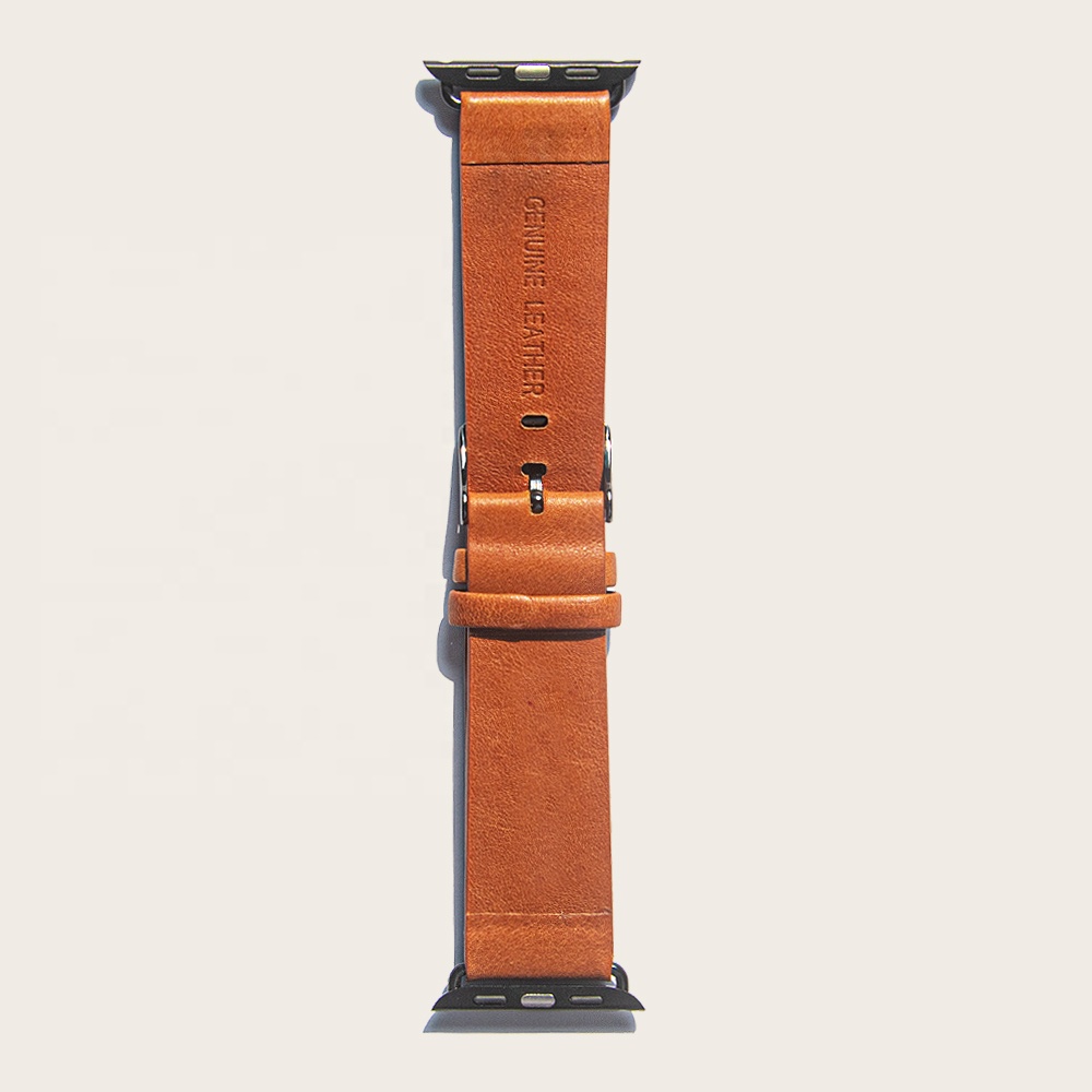 Luxury Custom Men's Leather for Apple Watch Band Premium Handcrafted Leather Watch Strap
