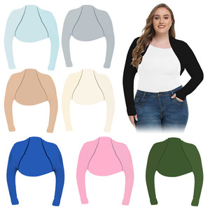 Manchons de protection solaire pour femmes, été, SPF50+, grande taille, en soie glacée, couleur unie, protection des épaules, pour activités de plein air - Product Image 1