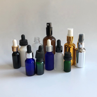 Flacon compte-gouttes en verre transparent de 20 ml avec compte-gouttes et réducteur d'orifice pour huile essentielle, mélange de parfum