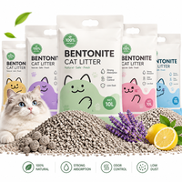 Litière pour chat en bentonite sphérique de qualité supérieure, agglomération rapide, respectueuse des pattes, sable minéral pour chat, pour les magasins d'articles pour animaux de compagnie