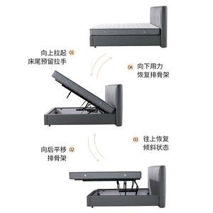 Venta al por mayor de 10 pares de amortiguadores de gas para camas, de hierro resistente, silenciosos al abrir/cerrar, de fácil instalación, para plataformas elevadoras de camas y muebles. - Product Image 4