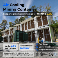 Conteneur de minage Bitcoin Drolin Box 40 pieds à refroidissement par air, site d'hébergement pour 270 S21 Miner avec conception à installation rapide, directement de l'usine