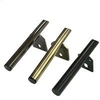 Jambes de canapé en métal et noir, 1 paire, Style pistolet doré de luxe, pied de meuble, Table de chevet, meuble TV, support de salle de bains