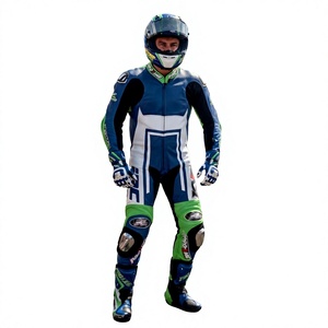 Combinaison de course Zonda Premium pour homme, 1 pièce, en cuir de vache véritable/cuir de kangourou, style MotoCP, combinaison de course sur circuit, niveau de protection 2 - Product Image 1
