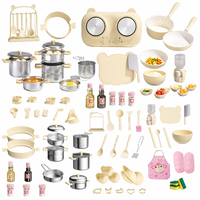 Ensemble de cuisine miniature pour enfants, cuisinière électrique à double brûleur, ustensiles de qualité alimentaire, jouet de jeu de rôle mini chef
