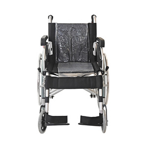 Fauteuil roulant manuel en alliage d'aluminium pour personnes âgées avec repose-pieds amovibles et accoudoirs réglables en hauteur - Product Image 3