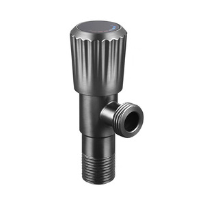 Robinet d'arrêt d'angle en acier inoxydable Hemans 15 mm avec filetage femelle et noyau en cuivre pour équipements de plomberie - Product Image 2