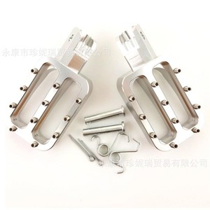 Pedales Universales de Aluminio CNC Zhen Nirui, Reposapiés Delanteros Azules para Modificación de Motocicletas Todoterreno, Piezas de Mejora - Product Image 4