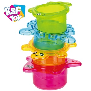 Venta al por mayor educativos plástico mar juguete de baño del bebé de tazas con agujeros - Product Image 4