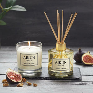 AIKUN Eco Friendly Long Lasting Glass Bottle <b>Reed</b> <b>Diffuser</b> Scented Candle Linen Spray for Home Bedroom Office Wholesale Gift - Product Image 2