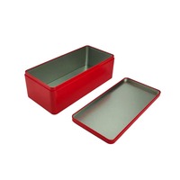 Emballage cadeau en métal écologique avec logo personnalisé boîte à biscuits rectangulaire recyclée boîte cadeau unique pour les aliments chocolat et aliments pour animaux de compagnie
