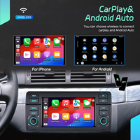 Radio para Auto Podofo de 7'' con Android, 4+64GB, para BMW Serie 3 E46 1998-2005, CarPlay Inalámbrico, Android Auto, GPS, Wifi, FM, RDS