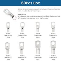 Pince à sertir HX-50B en acier pour bornes à anneau, outil de sertissage robuste pour câbles et cosses en cuivre