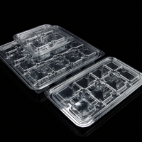 Emballages alimentaires en PET recyclables pour desserts, boîtes à emporter en plastique transparentes, emballages pour pain, contenants de boulangerie avec couvercle