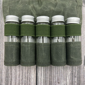 Bolsa de almacenamiento para botellas de condimentos para acampar al aire libre con botellas de condimentos, paquete de condimentos para barbacoa, bolsa de almacenamiento de lona plegable - Product Image 2