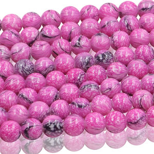 Cuentas de Vidrio de 8mm y 10mm, Color Rosa y Morado, Cuentas Redondas Sueltas <span class=keywords><strong>para</strong></span> Hacer Pulseras, Collares y Joyería Boho de Verano - Product Image 3