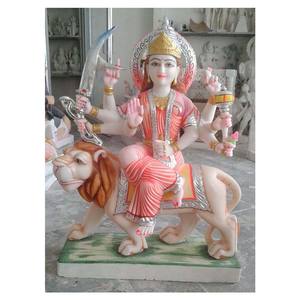 ประติมากรรมทาสีหินอ่อน Durga Mata - Product Image 1