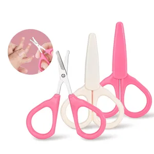 Mignon poignée confortable outils de soins pour bébé manucure coupe-ongles bébé ciseaux à ongles avec pointe ronde