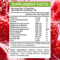 Gummies de glycinate de magnésium sans sucre à formule personnalisée avec vitamine B6 pour le soulagement du SPM et le soutien de la santé chez les femmes adultes