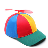 Gorra de béisbol de moda al por mayor directa de fábrica, sombrero de malla ajustable con detalle de hélice para niños y niñas