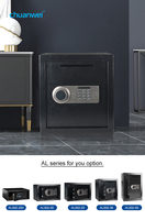 Caja de Seguridad Completada con Contraseña, Caja de Acero con Huella Dactilar, Wifi, Bluetooth, Mini Electrónica, Efectivo, Dinero, Hotel, Caja de Seguridad, 1 Unidad