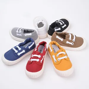 Wholesale custom shoes kids Lovely Girls Breathable Canvas Shoes Children Daily Flat Sneakers
