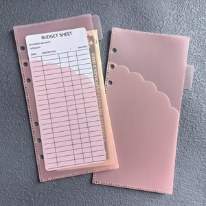 Nuovo Design Impermeabile Portasoldi con Bordo a Conchiglia Libro per Budget delle Spese Busta Portacontanti a Doppia Tasca - Product Image 2