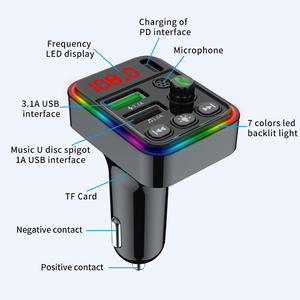 เครื่องเล่น MP3 รุ่น D3085 F19 สำหรับรถยนต์ พร้อมอะแดปเตอร์บลูทูธ + 1 พอร์ต USB-C + 2 พอร์ต USB-A - Product Image 4