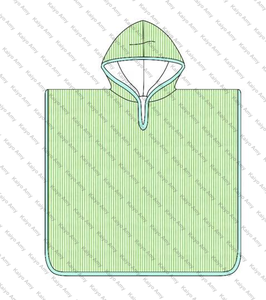 Robe de plage en seersucker assortie pour sœurs, serviette de plage d'été, maillot de bain à capuche, ensemble assorti - Product Image 5