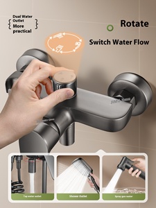 Ensemble complet moderne <span class=keywords><strong>de</strong></span> pommeau <span class=keywords><strong>de</strong></span> douche remodelable avec <span class=keywords><strong>installation</strong></span> <span class=keywords><strong>de</strong></span> paquet <span class=keywords><strong>de</strong></span> pistolet pulvérisateur sans dessus pour salle <span class=keywords><strong>de</strong></span> bain domestique - Product Image 4