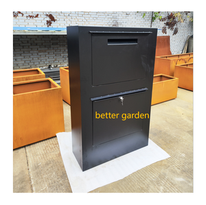 Buzón de acero Corten independiente de alta calidad 2024, buzón de Metal para exteriores para servicio postal para uso <span class=keywords><strong>en</strong></span> apartamentos - Product Image 2