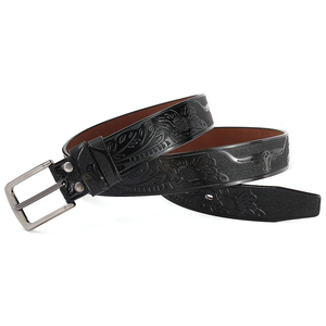 Atacado Moda Personalizado Cinto De Couro Genuíno Com Fivela De Liga Para Calças Jeans - Product Image 4
