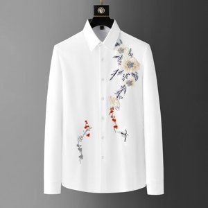 Chemise à Col Montant De Style Chinois Pour Homme, Manches