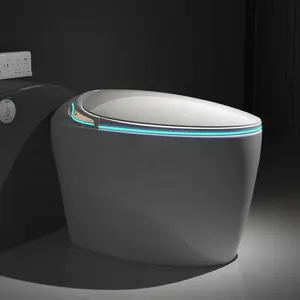 New automatic flush commode round smart toilet intelligent bathroom one piece wc smart toilets